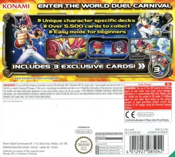 Yu-Gi-Oh! Zexal - World Duel Carnival (Europe) (En,Fr,De,Es,It) box cover back
